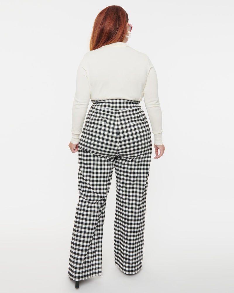 Black gingham pants clearance